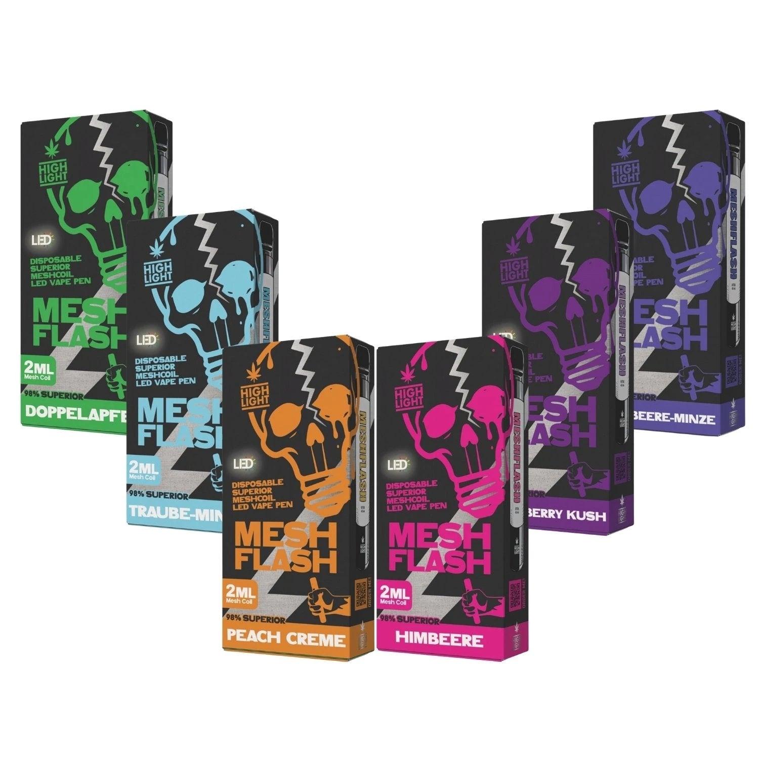 Meshflash 98% Superior Einweg Vape 2ml (verschiedene Sorten) Meshflash
